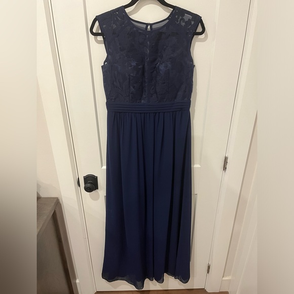 Occasion Dress Long/Maxi - Little Mistress LONDON - Navy Blue- US8/UK12 - Picture 4 of 10